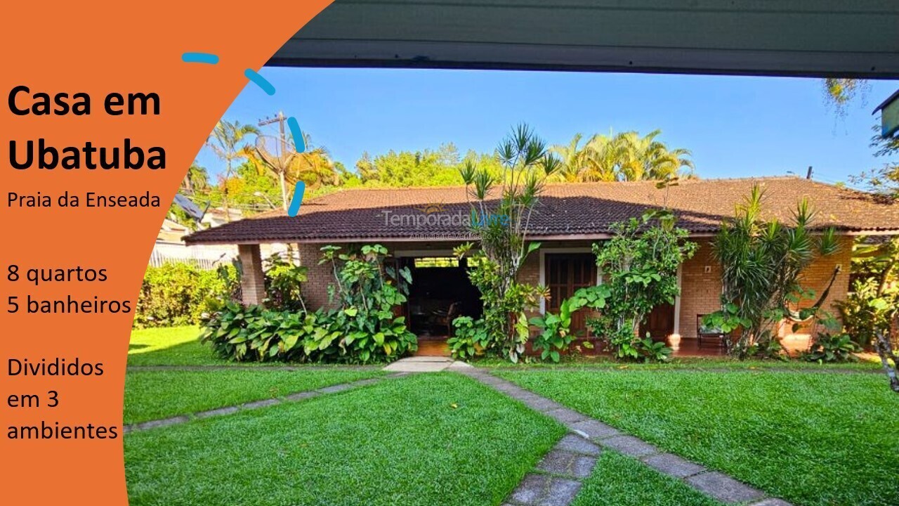 Casa para alquiler de vacaciones em Ubatuba (Enseada)