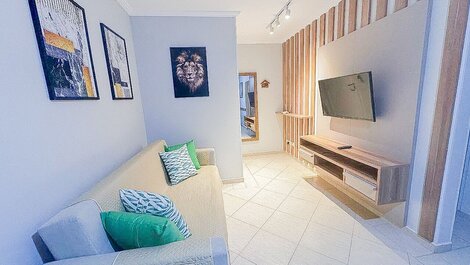 Apto 2 quartos Pé na areia, vista lateral Praia