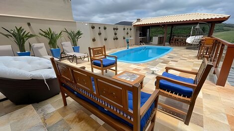 Maravillosa casa con piscina en Capitólio-MG