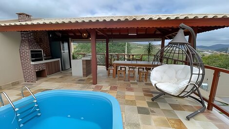 Maravillosa casa con piscina en Capitólio-MG