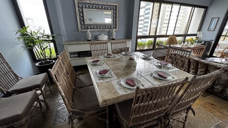 Apartamento 3 Habitaciones -Guarujá -Pitangueiras - 10 Personas