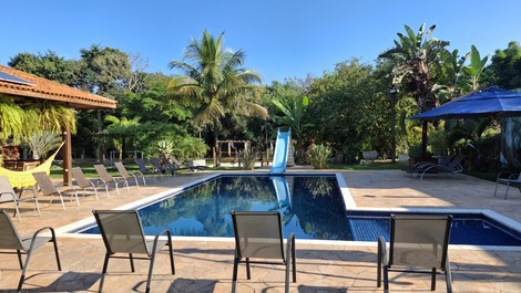 Chácara Santa Luzia Tietê - 7Súites/40P - Lounge/Piscina Climatiza