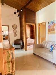 Hall com sofá cama de casala