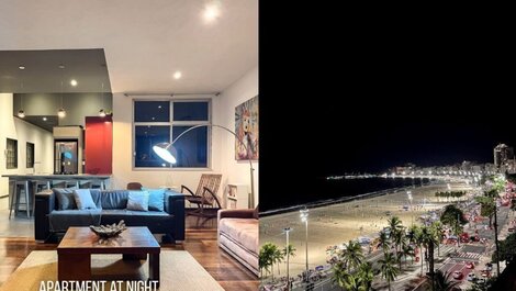 Lindo apartamento de 3 quartos frente mar