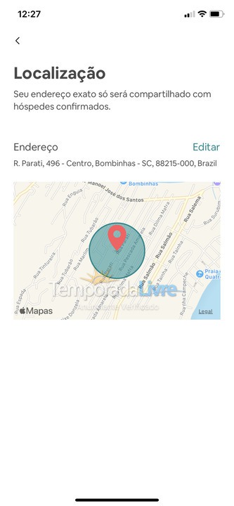 Apartamento para alquiler de vacaciones em Bombinhas (Praia de Bombinhas)