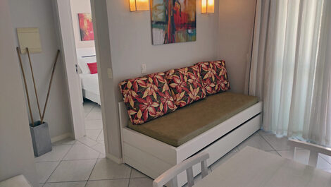 Apartamento 1 dormitório pé na areia, com vista ao mar!