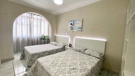 G1301 - Apto frente ao mar c/ Wi-Fi na Guilhermina