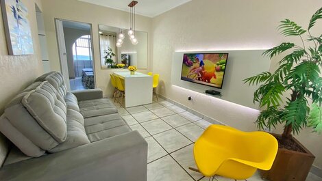 G1301 - Apto frente ao mar c/ Wi-Fi na Guilhermina