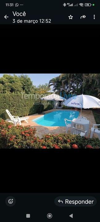 Granja para alquiler de vacaciones em Araçatuba (Condomínio Itapoã)