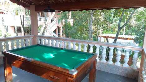 Mesa sinuca na varanda gourmet