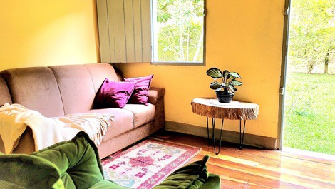 Sala com vista para o jardim 