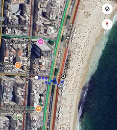 Lindo apartamento de 2 quartos frente mar