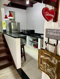 Casa na Quadra do Mar no Costão de Bombas para 8 pessoas