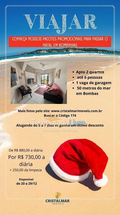 Apartamento para aluguel de temporada em Bombinhas (Praia de Bombas)