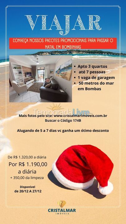Apartamento para aluguel de temporada em Bombinhas (Praia de Bombas)