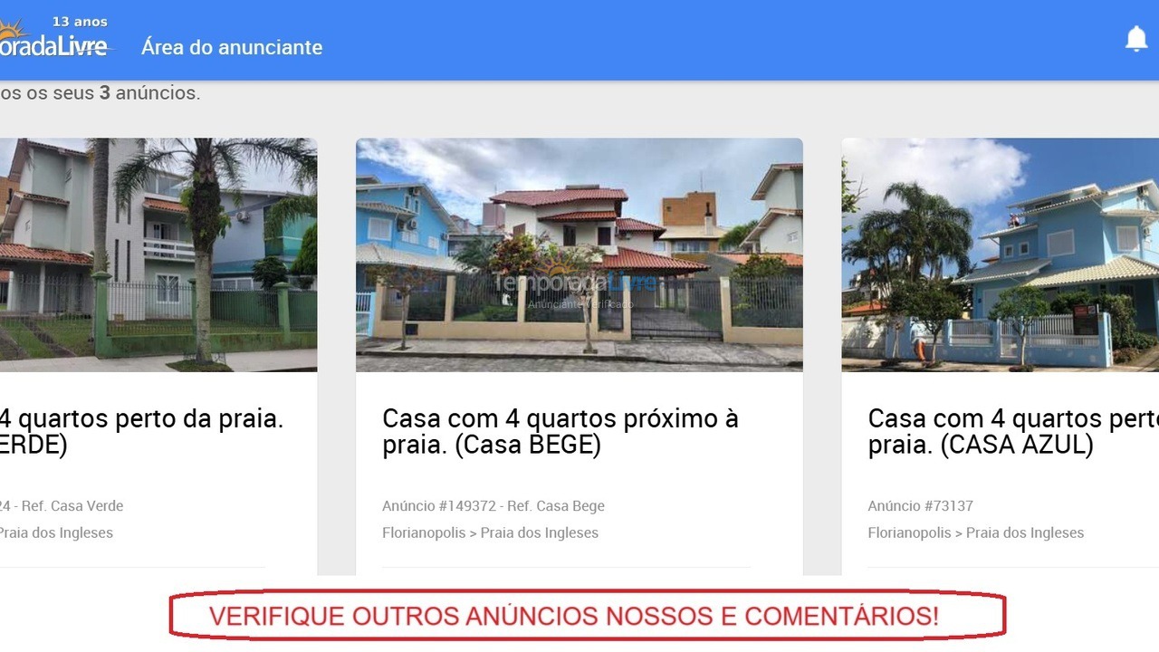 House for vacation rental in Florianopolis (Praia dos Ingleses)