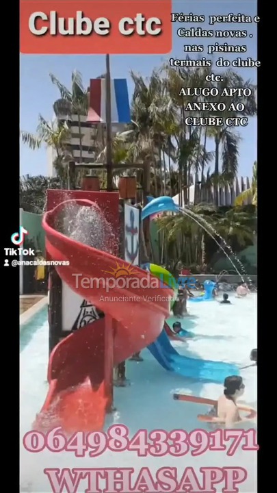 Apartment for vacation rental in Caldas Novas (Bairro Termal)