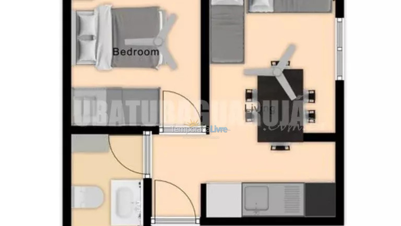 Apartamento para aluguel de temporada em Guarujá (Enseada)