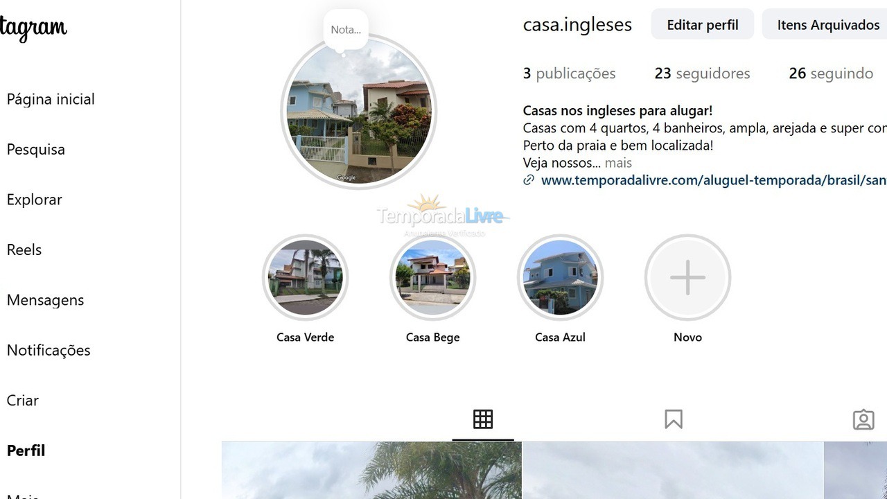 Casa para aluguel de temporada em Florianopolis (Praia dos Ingleses)