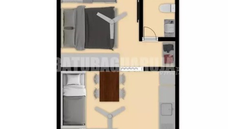 Apto 03-B - 1 Dorm| a duas quadras da Praia Grande - Ubatuba