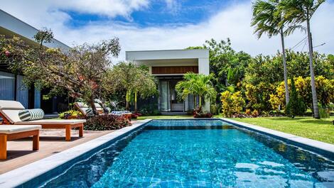 Pipa Casa4 • VILLA EGEU 4 qts/2 stes piscina churrasqueira privativa