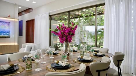 Pipa Casa4 • VILLA EGEU 4 qts/2 stes piscina churrasqueira privativa