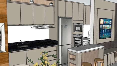 NEW APARTMENT, 2 BEDROOMS, SUITES, ELEVATOR, 60 METERS FROM THE SEA, MAXIMUM 5 PEOPLE.