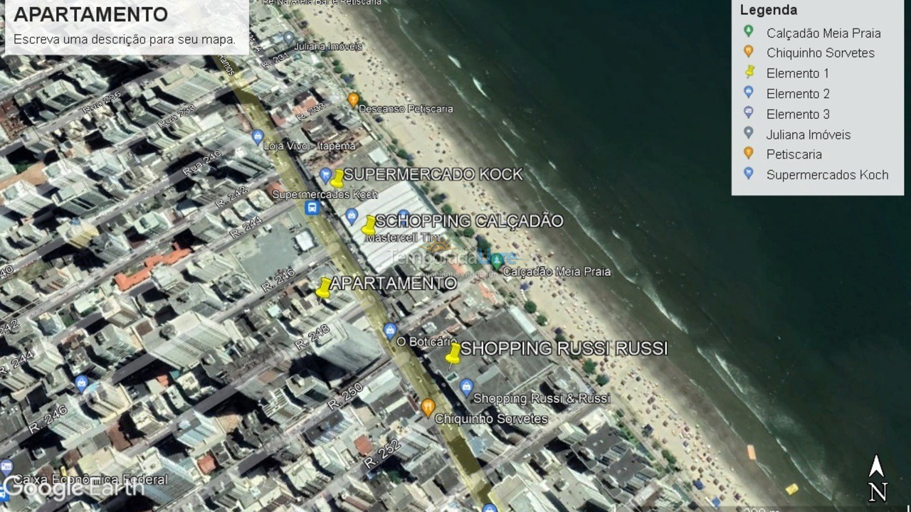 Apartamento para alquiler de vacaciones em Itapema (Meia Praia)