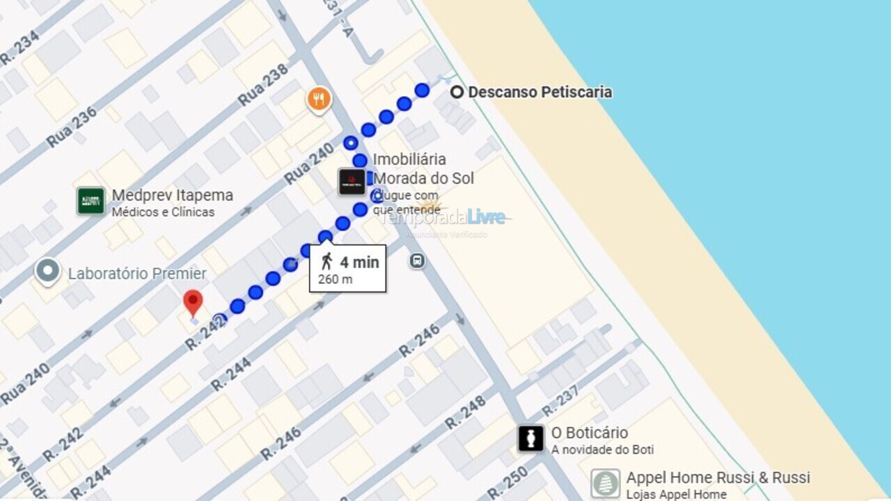 Apartamento para aluguel de temporada em Itapema (Meia Praia)