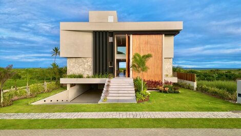 Beachfront Mansion with 8 Suites in Alphaville Guarajuba