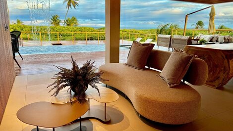 Beachfront Mansion with 8 Suites in Alphaville Guarajuba