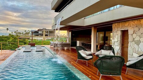 Beachfront Mansion with 8 Suites in Alphaville Guarajuba