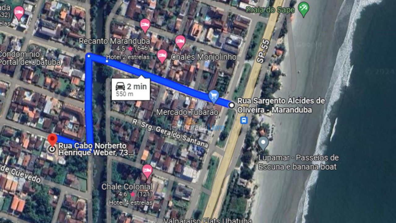 Casa para aluguel de temporada em Ubatuba (Maranduba)