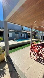 Casa de 6 quartos - piscina privativa - Frente praia do Foguete.