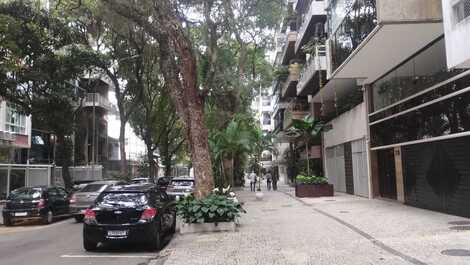 Rua silenciosa e arborizada 