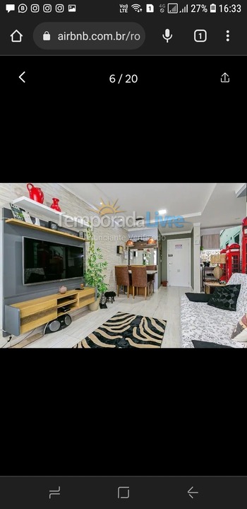 Apartamento para aluguel de temporada em Florianopolis (Praia dos Ingleses)