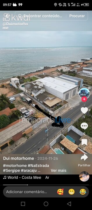 Casa para aluguel de temporada em Aracaju (Coroa do Meio)