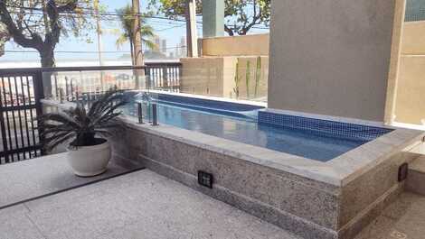 Pitangueiras Beach - 02 habitaciones con terraza - Vista w / el mar