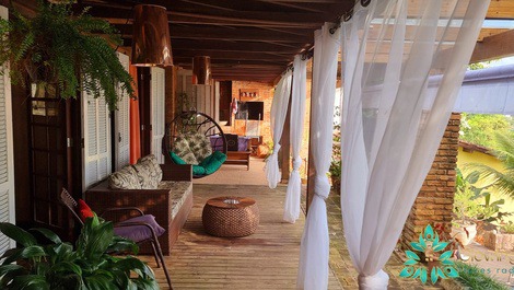 Casa rustica com piscina e vista ao mar em Sambaqui- Florianopolis!