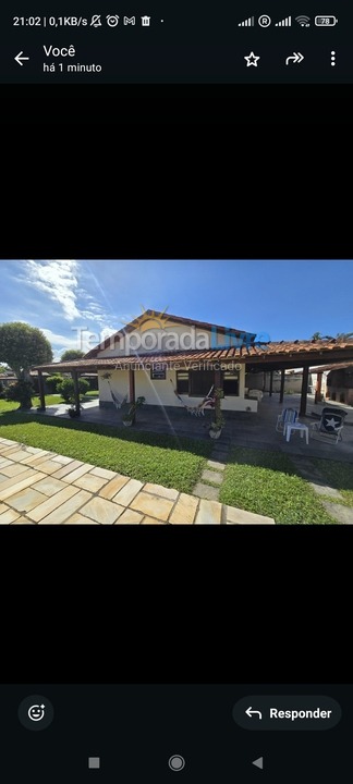 House for vacation rental in Saquarema (Boqueirão)