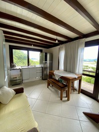 Cozinha com vista para o mar 