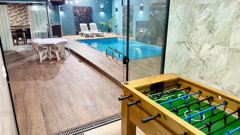 Amazing house with pool, one block from the beach, foosball table.