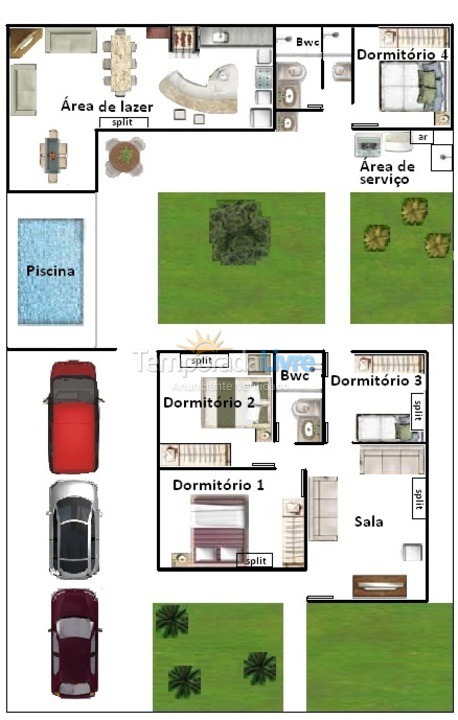 House for vacation rental in Florianopolis (Canasvieiras)