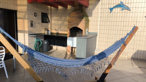 Relaxe na rede de descanso 