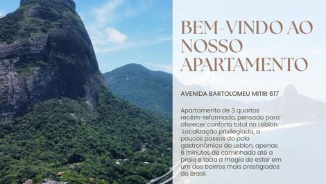 Leblon Praia e Gastronomia - 3 Quartos - Ideal para Grupos