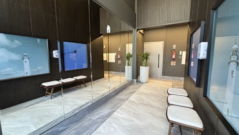 Apartamento alto padrão a 80m da para em Bombas