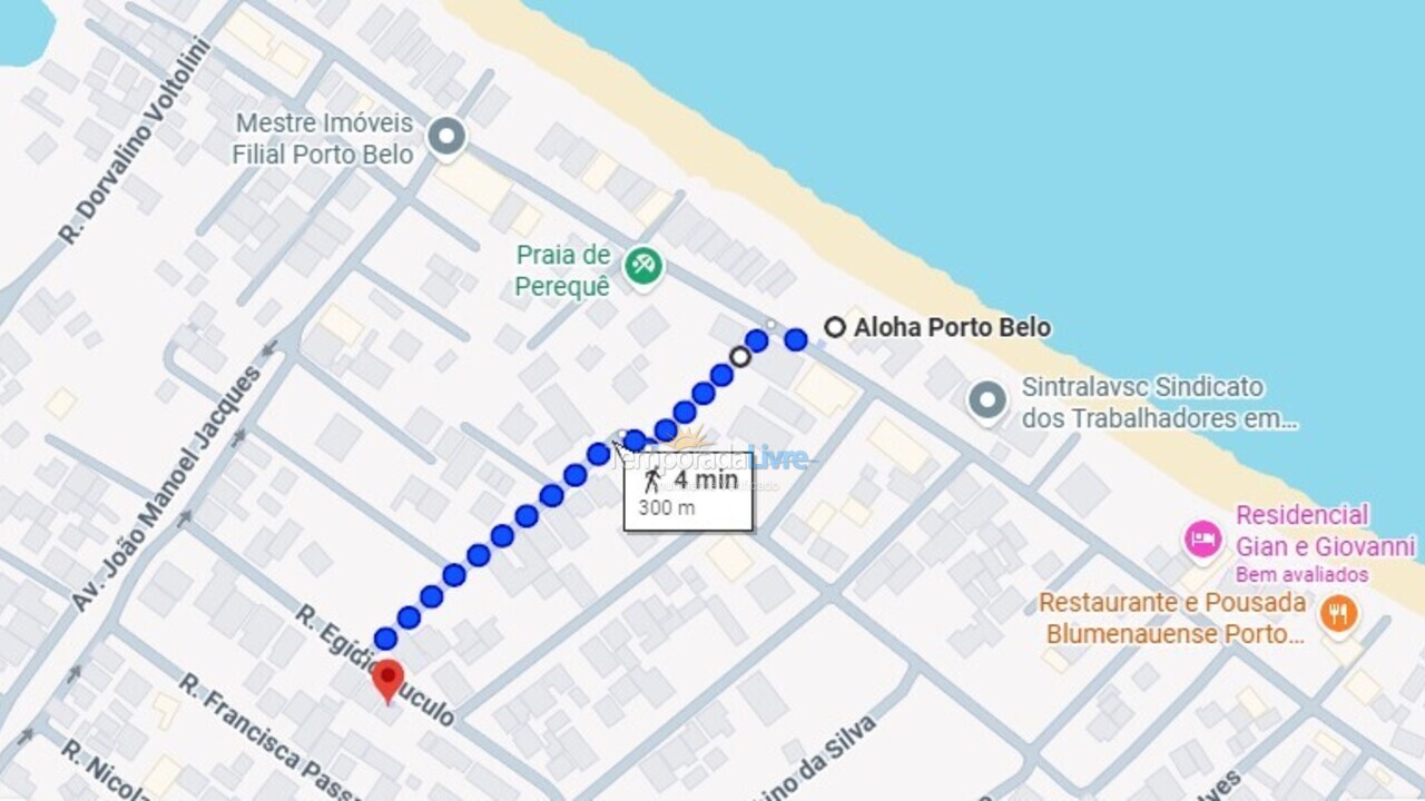 Apartamento para aluguel de temporada em Porto Belo (Perequê)