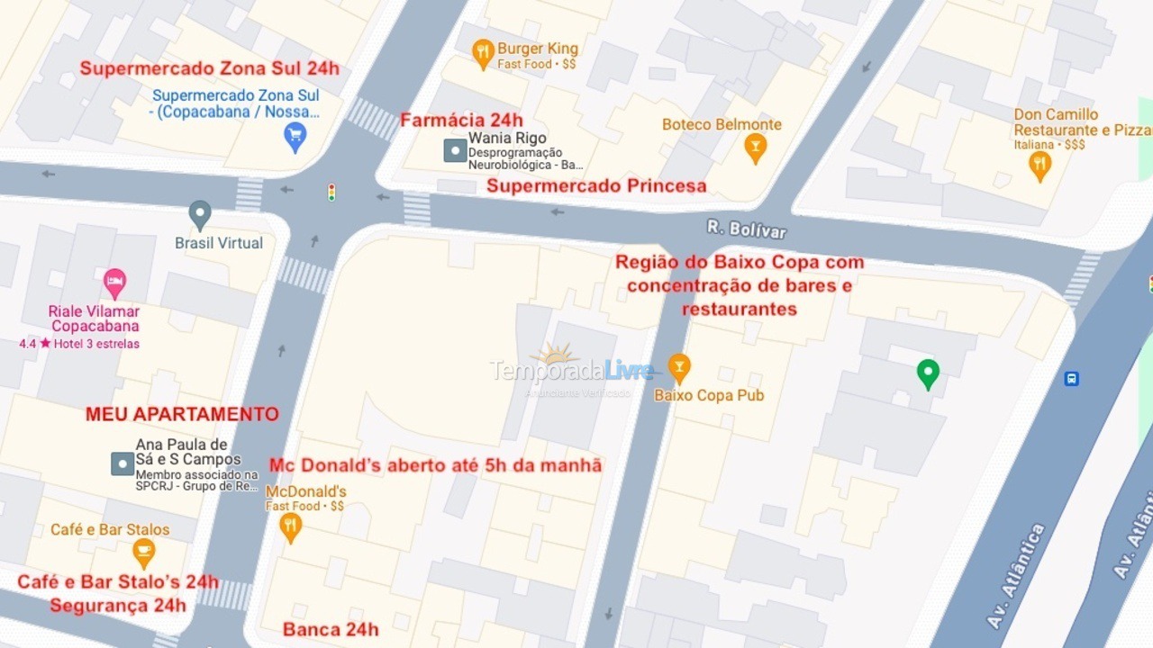 Apartamento para alquiler de vacaciones em Rio de Janeiro (Copacabana)