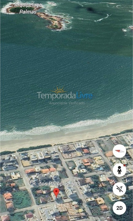 Apartamento para alquiler de vacaciones em Governador Celso Ramos (Praia de Palmas)