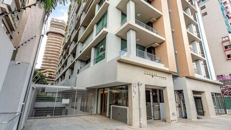 Moderno y encantador apartamento tipo estudio en Pinheiros.